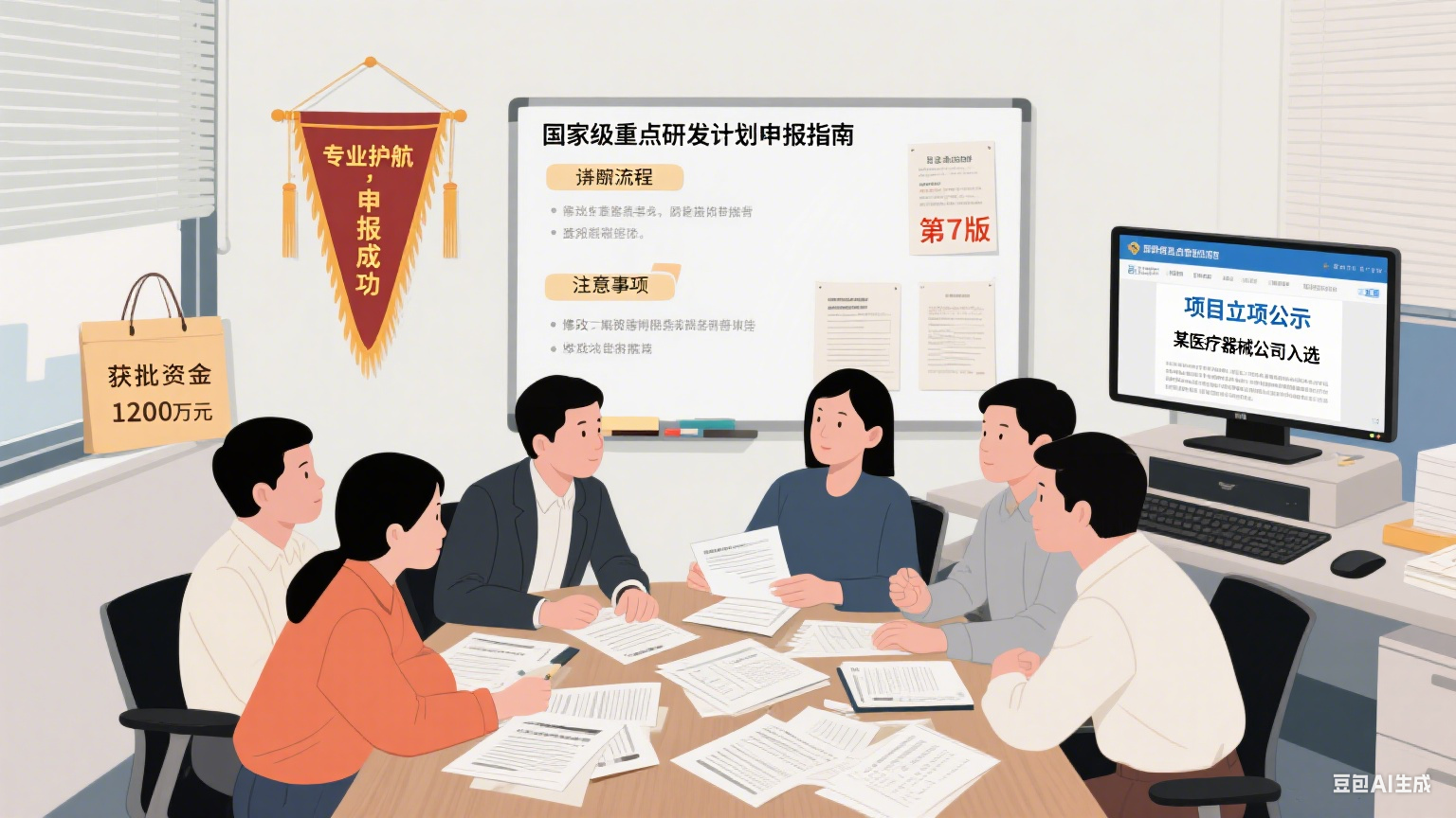 Équipe professionnelle assurant une escorte complète, l'entreprise de dispositifs médicaux est sélectionnée dans un projet national