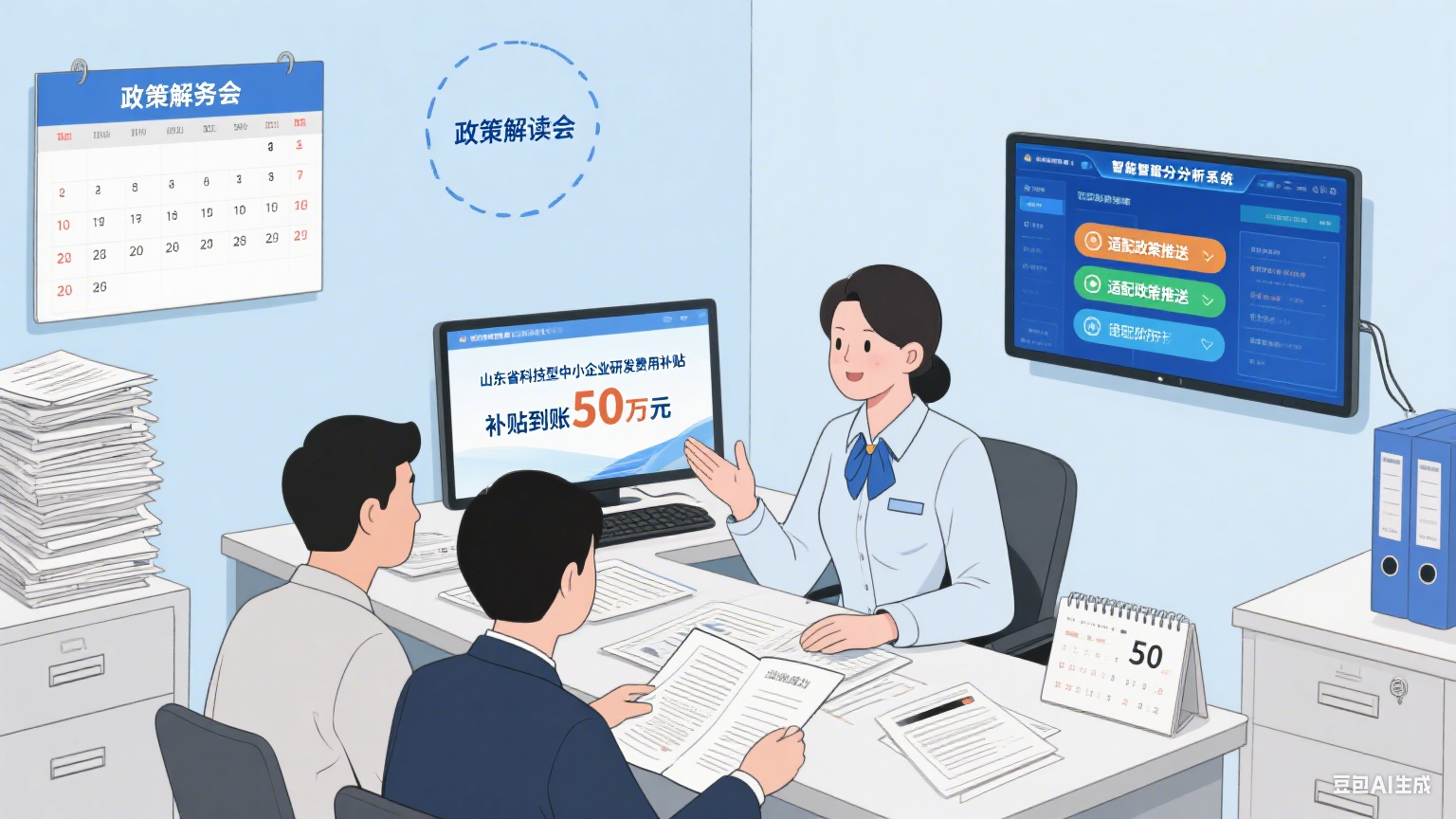 Diffusion intelligente de politiques adaptées, aidant les entreprises à obtenir des subventions